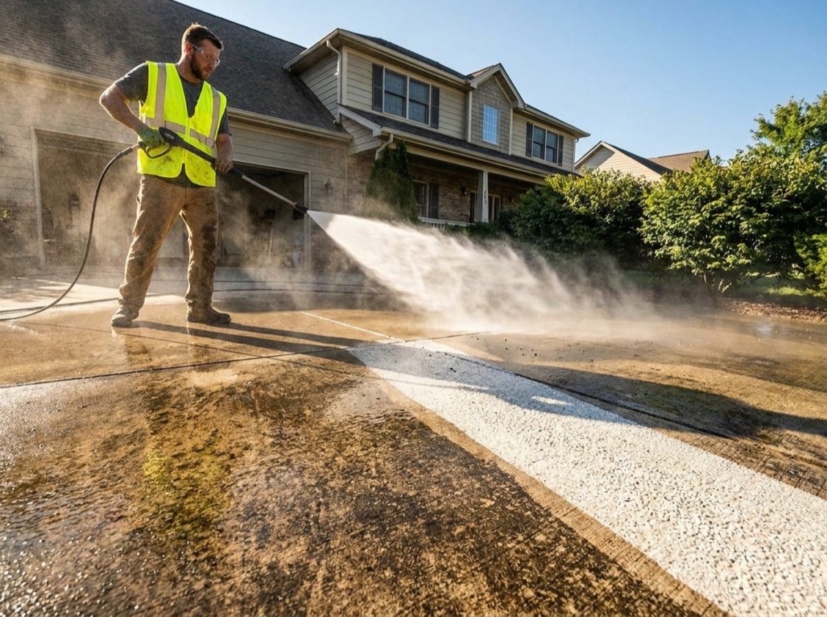 Pressure washing