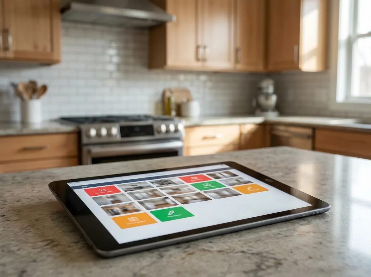 A Clearview inspection report on a tablet