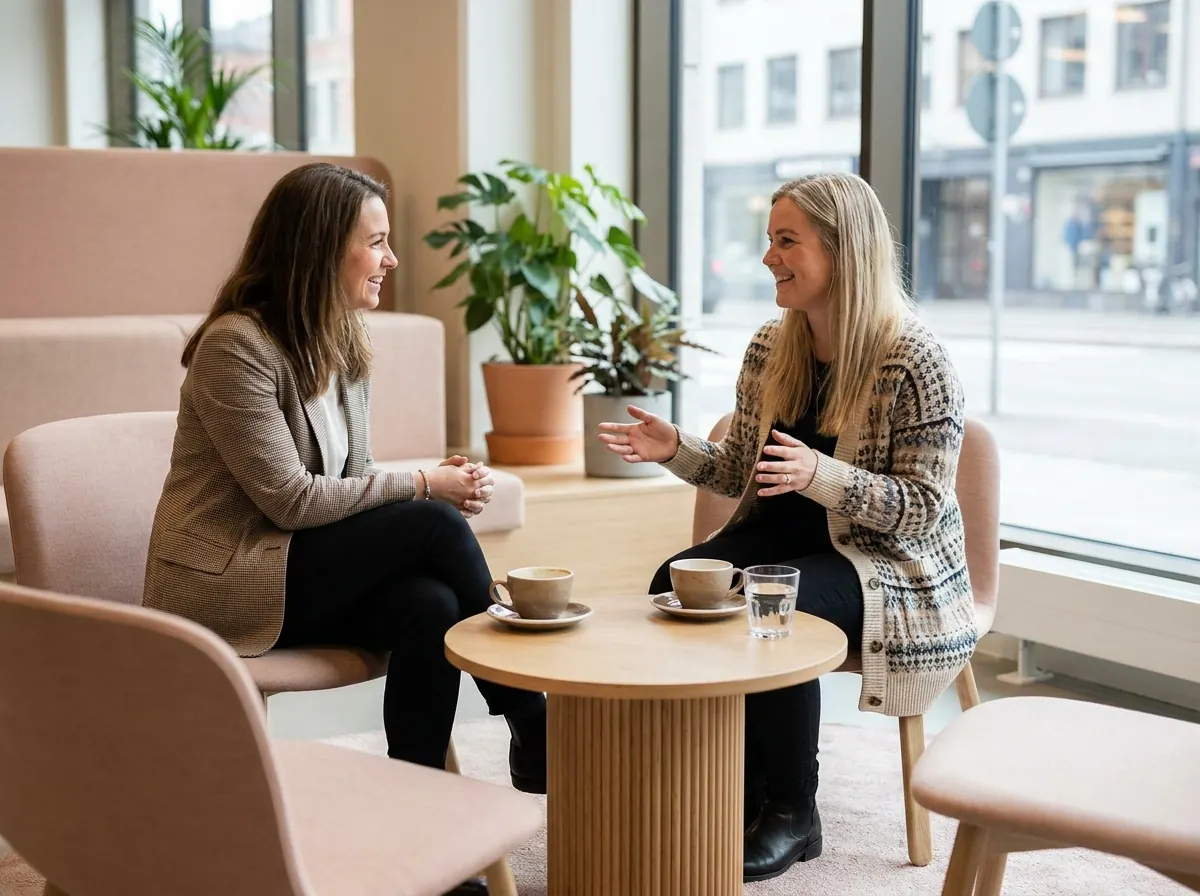 Placement director interviewing a nanny candidate