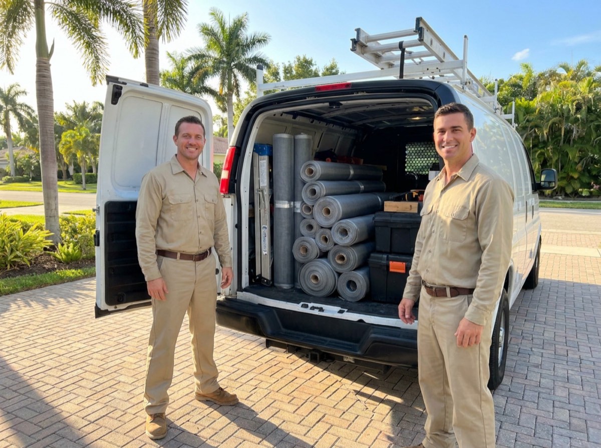 Our team and truck